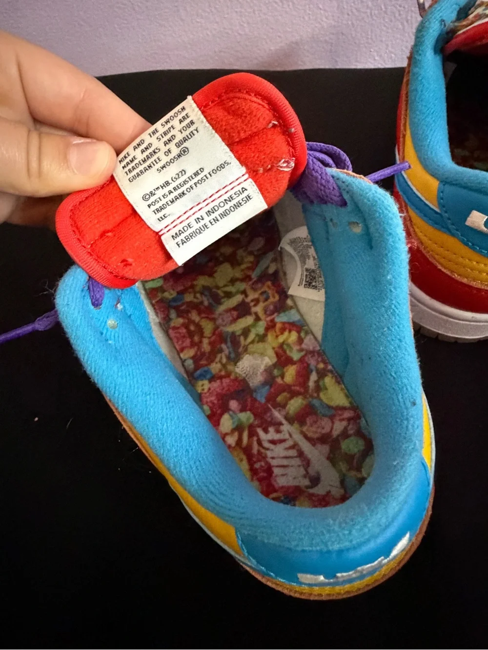 Nike dunks Casual Sneakers in Red/Blue/Purple fruity pebbles size men’s 5.5